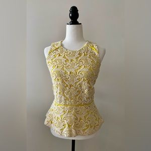 Anthropologie Greylin Valencia Lace Peplum Top